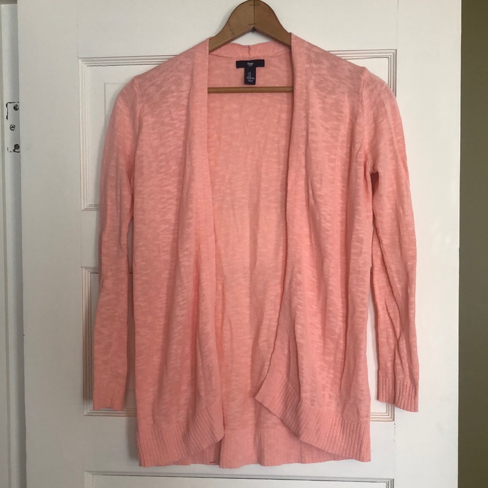 GAP salmon pink cardigan- size S